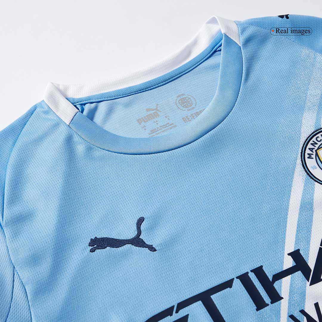 Manchester City Long Sleeve Home Soccer Jersey 2025/26
