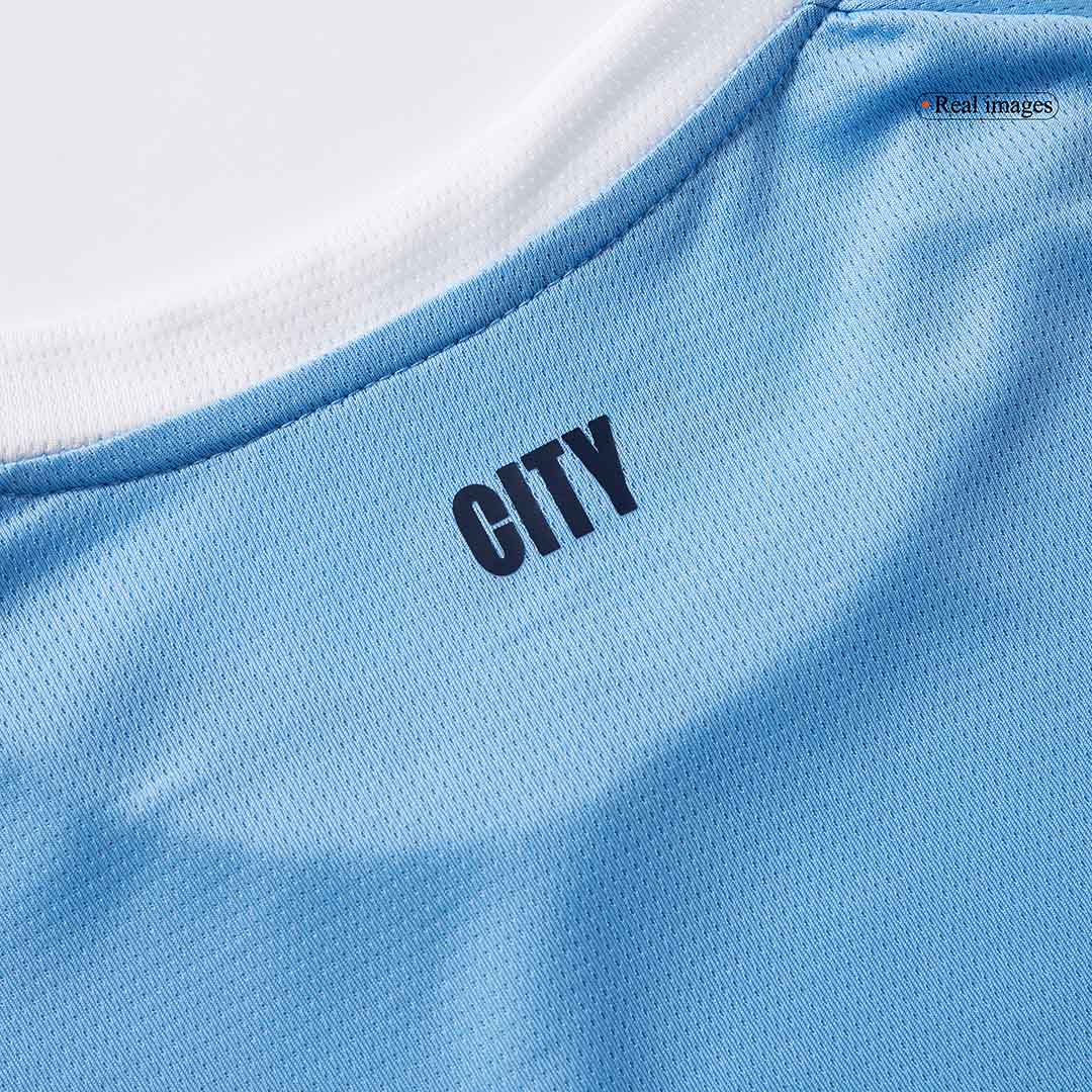 Manchester City Long Sleeve Home Soccer Jersey 2025/26