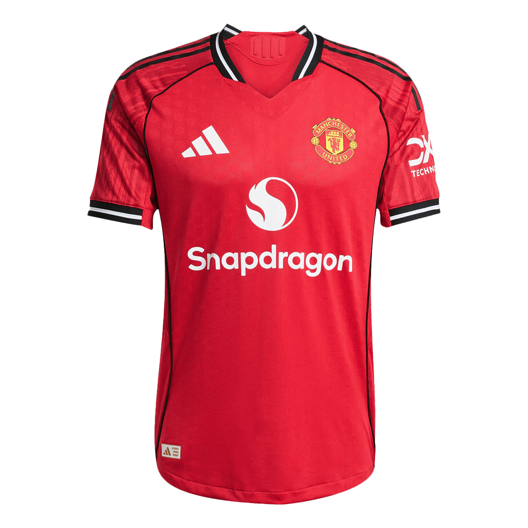 Manchester United B.FERNANDES #8 Home Soccer Jersey Authentic 2025/26