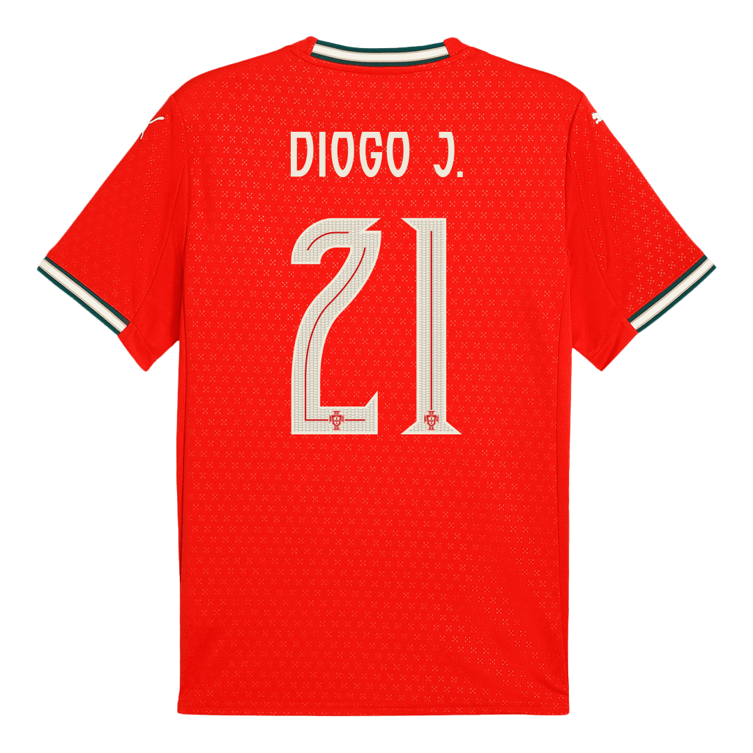 Portugal DIOGO J. #21 Home Soccer Jersey 2025