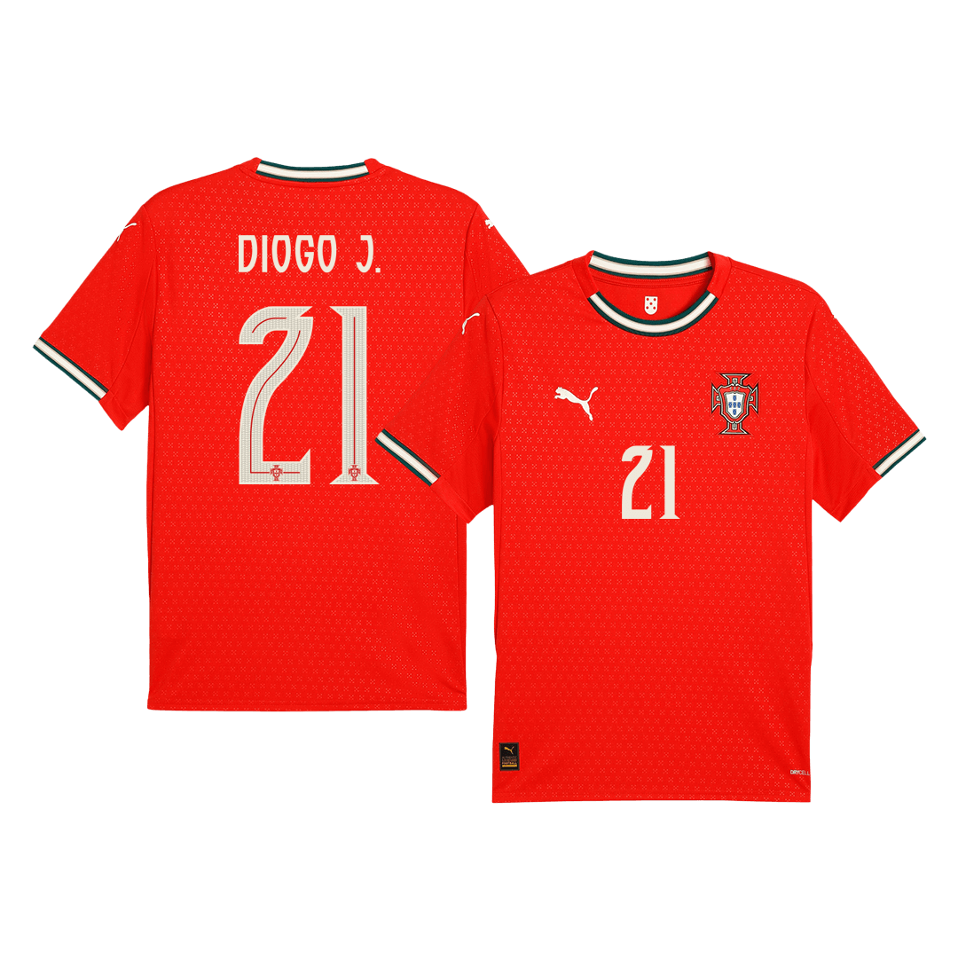 Portugal DIOGO J. #21 Home Soccer Jersey 2025