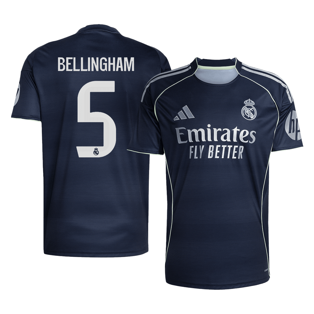 Real Madrid BELLINGHAM #5 Away Soccer Jersey 2025/26