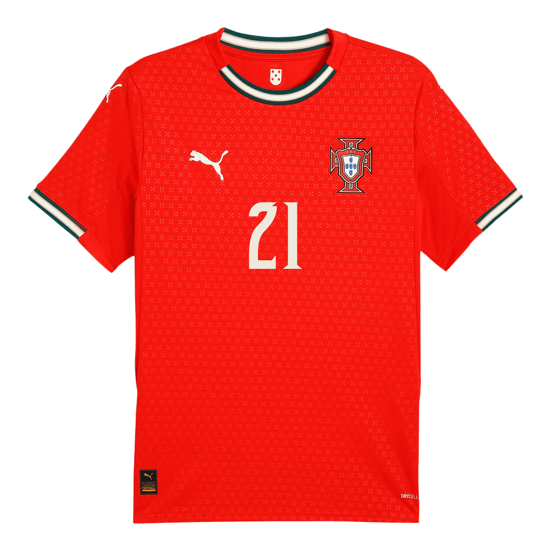 Portugal DIOGO J. #21 Home Soccer Jersey 2025