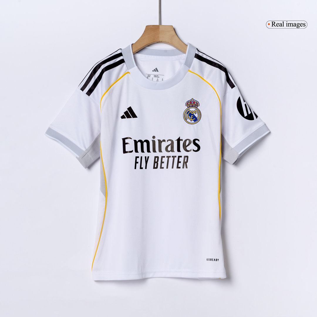 Real Madrid Home Soccer Jersey Kit 2025/26 Kids(Jersey+Shorts)