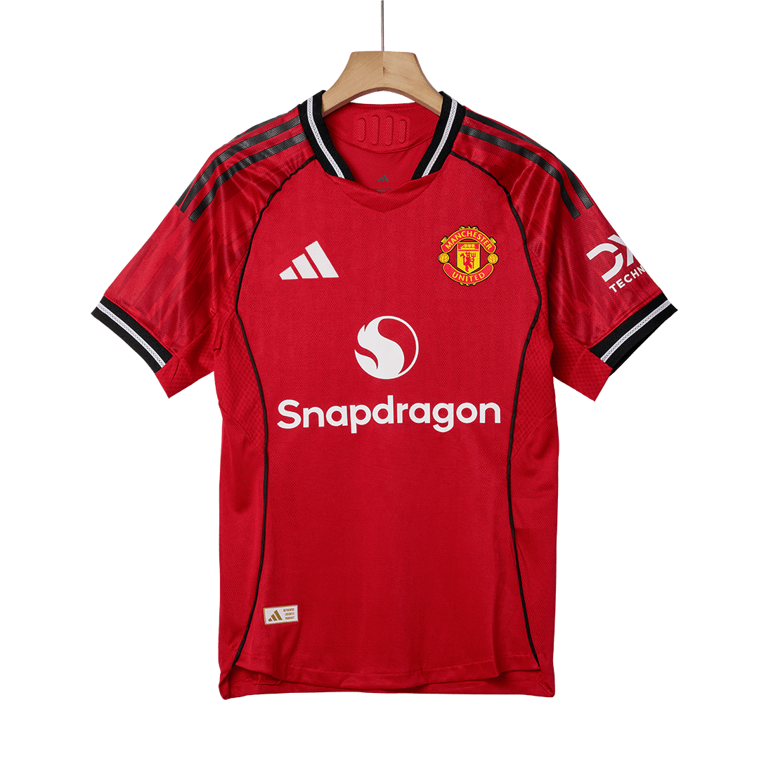 Manchester United B.FERNANDES #8 Home Soccer Jersey Authentic 2025/26