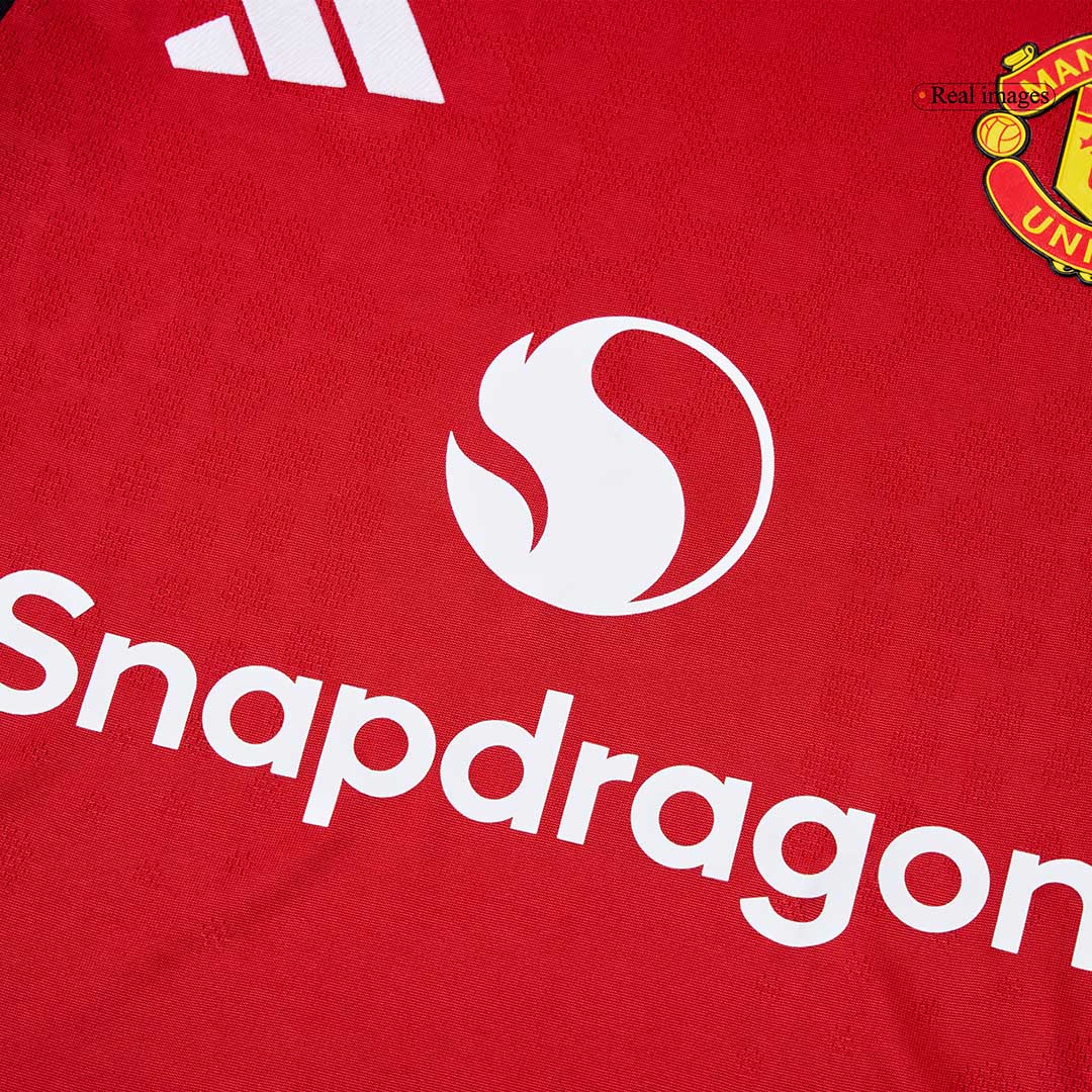 Manchester United B.FERNANDES #8 Home Soccer Jersey Authentic 2025/26