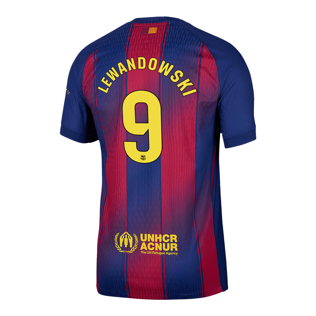 Barcelona LEWANDOWSKI #9 Home Soccer Jersey Authentic 2025/26