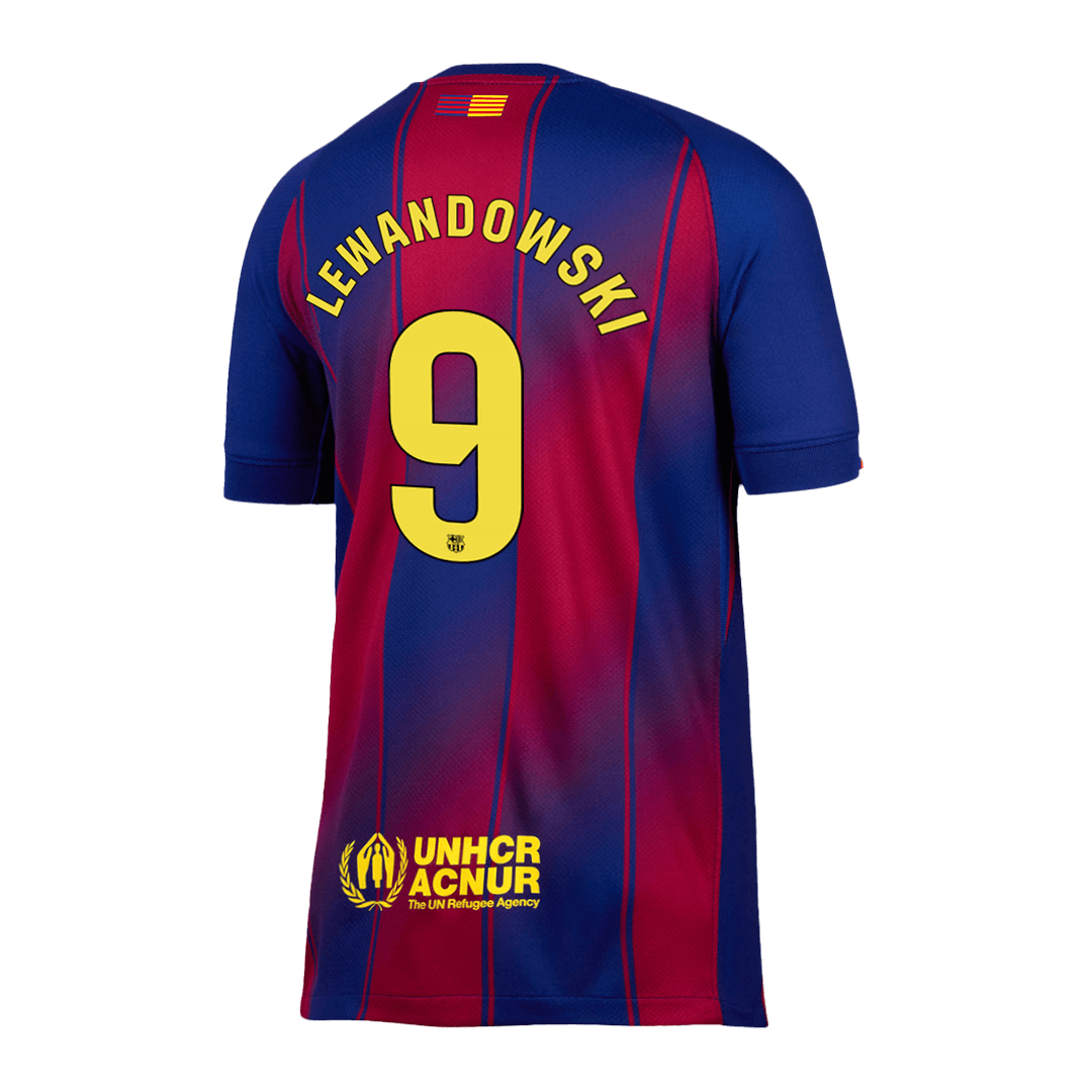 Barcelona LEWANDOWSKI #9 Home Soccer Jersey 2025/26