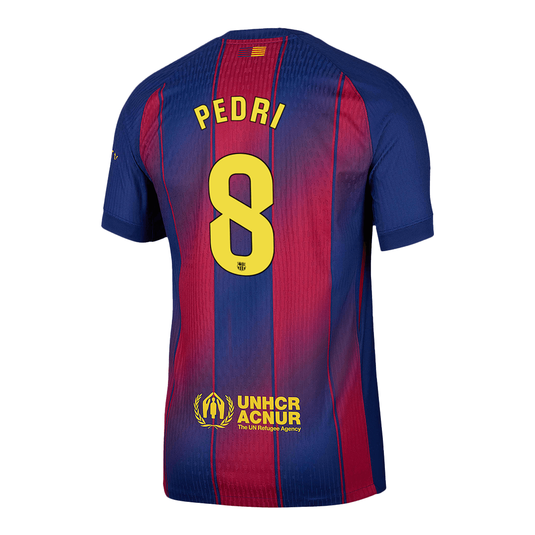 Barcelona PEDRI #8 Home Soccer Jersey Authentic 2025/26