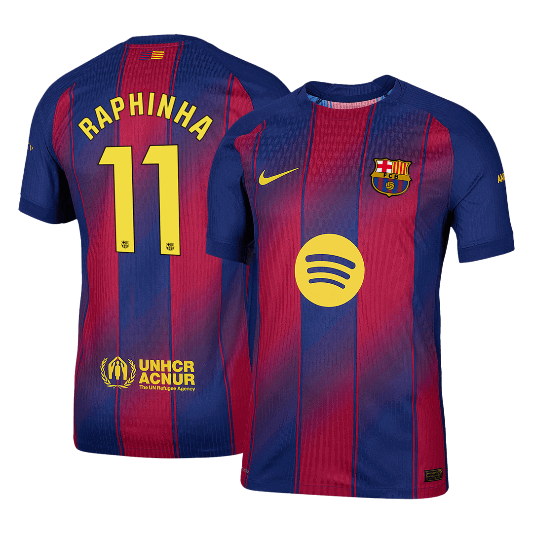 Barcelona RAPHINHA #11 Home Soccer Jersey Authentic 2025/26