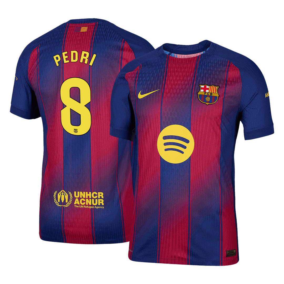 Barcelona PEDRI #8 Home Soccer Jersey Authentic 2025/26