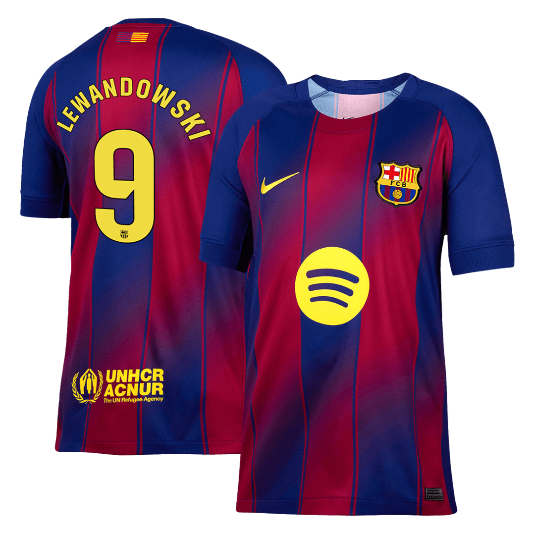 Barcelona LEWANDOWSKI #9 Home Soccer Jersey 2025/26