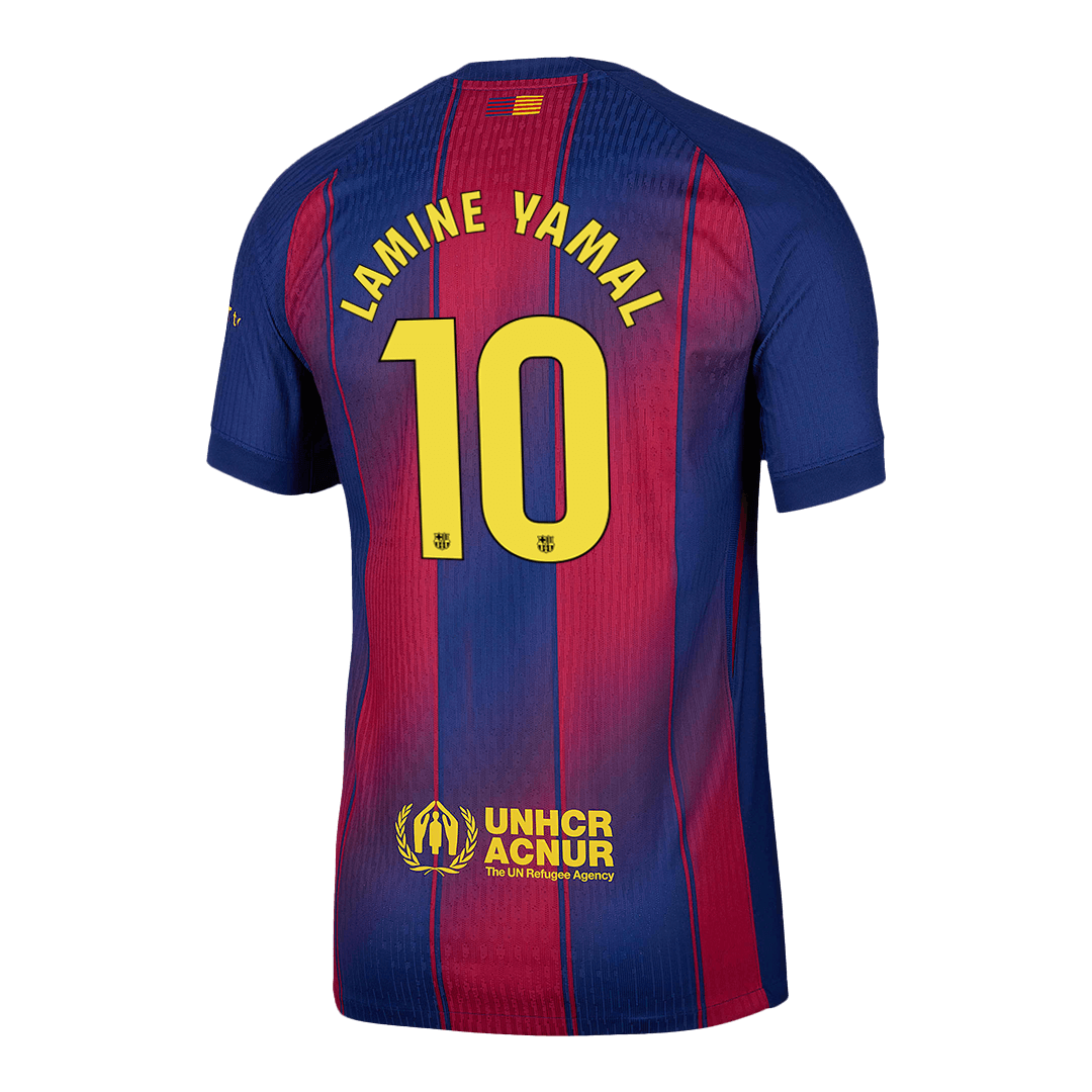 Barcelona LAMINE YAMAL #10 Home Soccer Jersey Authentic 2025/26
