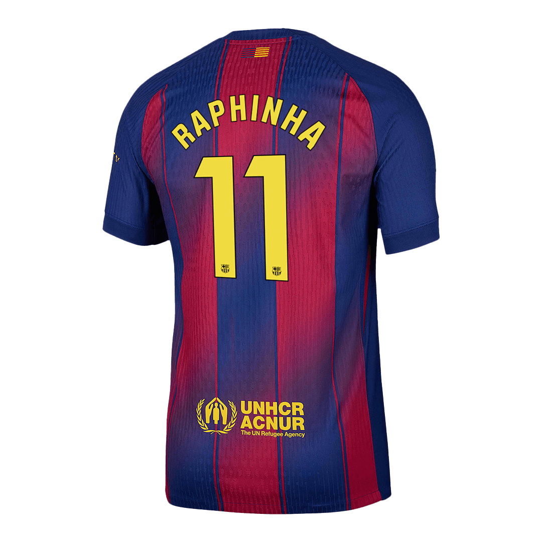 Barcelona RAPHINHA #11 Home Soccer Jersey Authentic 2025/26