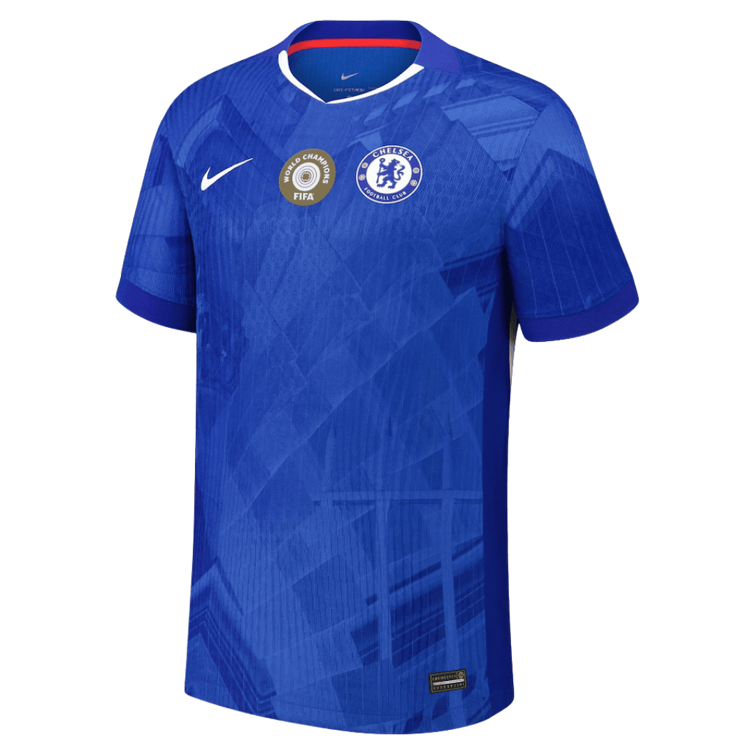 Chelsea WORLD CHAMPIONS #25 Home Soccer Jersey Authentic 2025/26 with chest badge