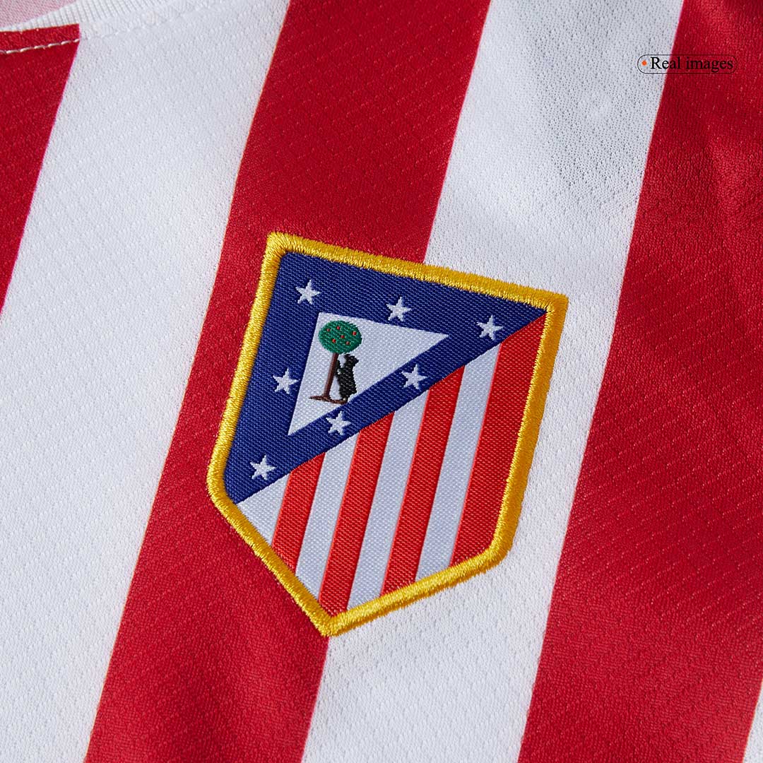 Atletico Madrid Home Soccer Jersey Kit 2025/26 Kids(Jersey+Shorts)