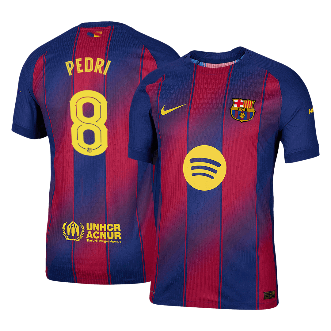 Barcelona PEDRI #8 Home Soccer Jersey Authentic 2025/26 - UCL Edition