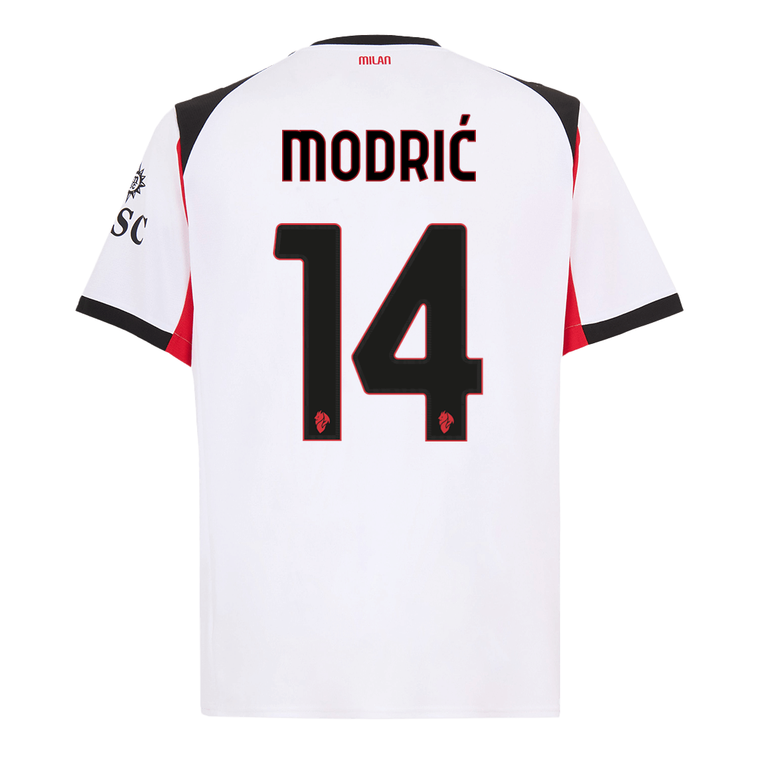 AC Milan MODRIĆ #14 Away Soccer Jersey 2025/26