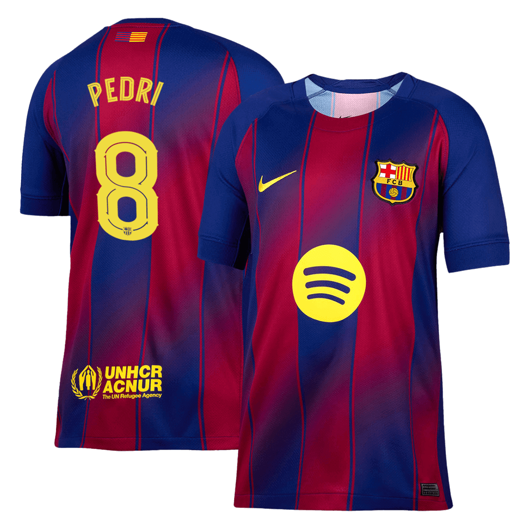 Barcelona PEDRI #8 Home Soccer Jersey 2025/26 - UCL Edition
