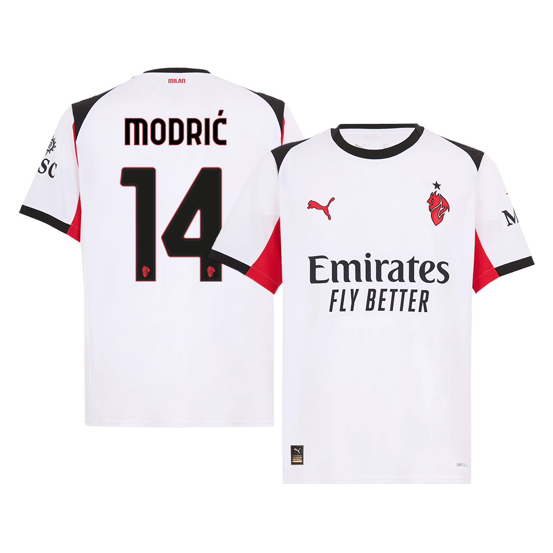 AC Milan MODRIĆ #14 Away Soccer Jersey 2025/26