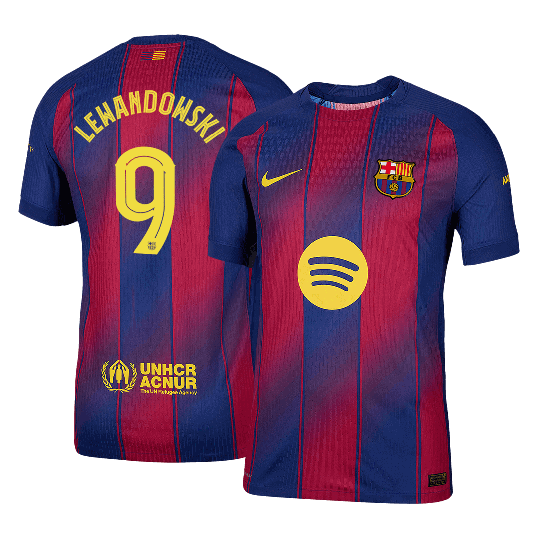 Barcelona LEWANDOWSKI #9 Home Soccer Jersey Authentic 2025/26 - UCL Edition
