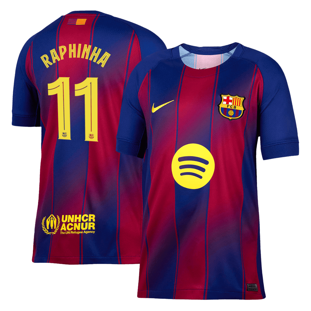Barcelona RAPHINHA #11 Home Soccer Jersey 2025/26 - UCL Edition