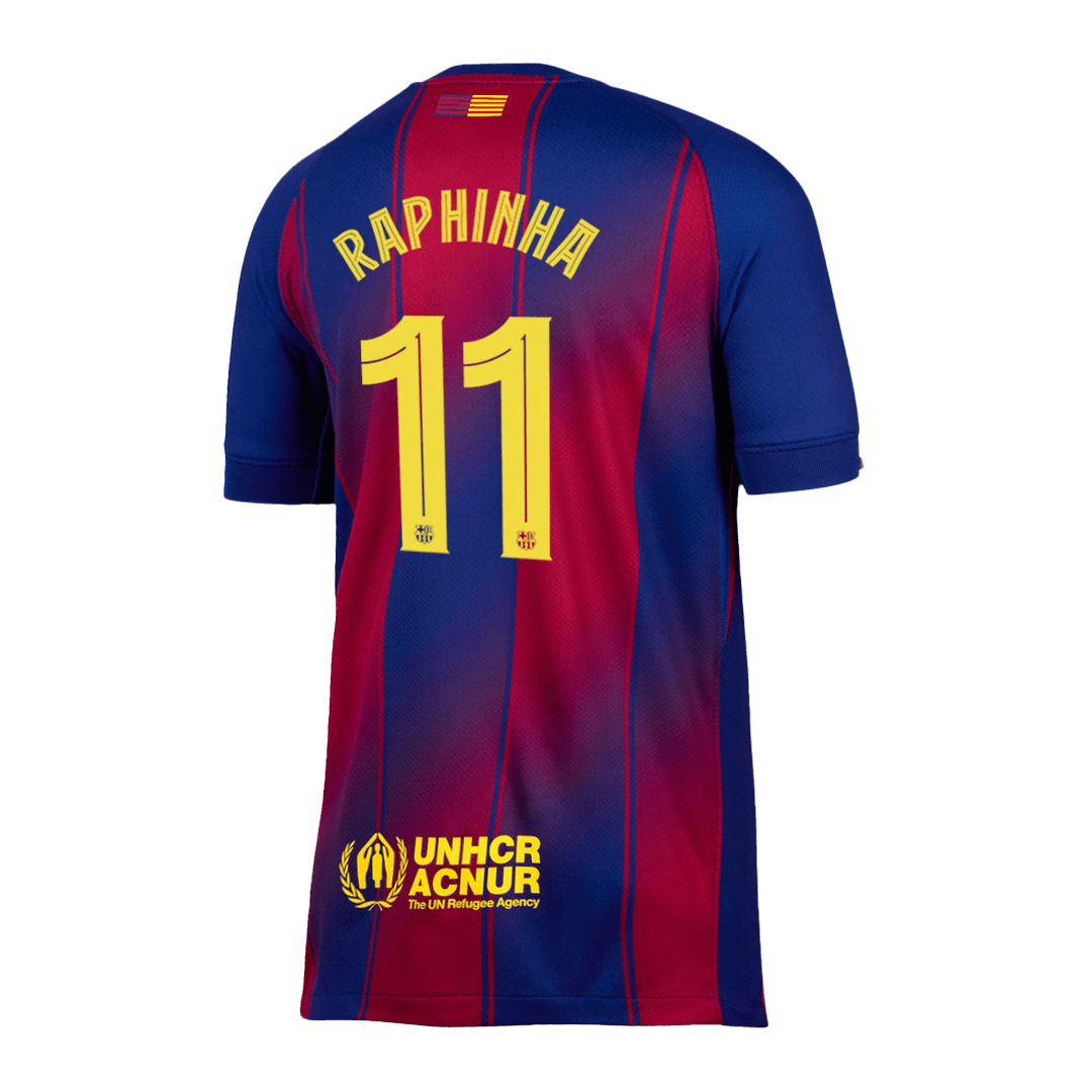 Barcelona RAPHINHA #11 Home Soccer Jersey 2025/26 - UCL Edition