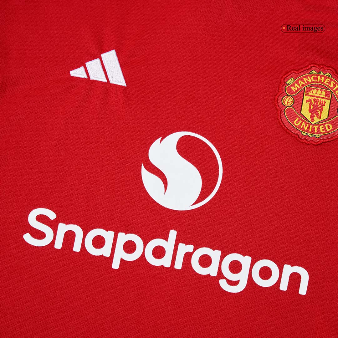 Manchester United Home Soccer Jersey Kit 2025/26 Kids(Jersey+Shorts)