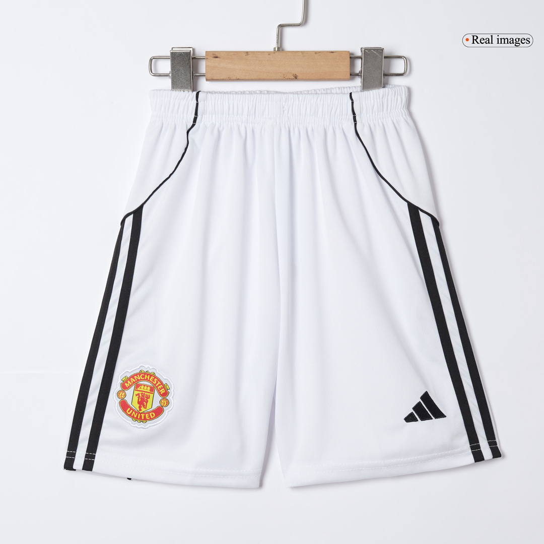 Manchester United Home Soccer Jersey Kit 2025/26 Kids(Jersey+Shorts)