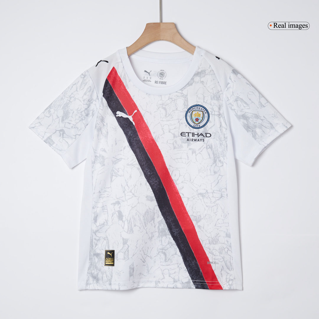 Manchester City Soccer Jersey Kit 2025/26 Kids(Jersey+Shorts)