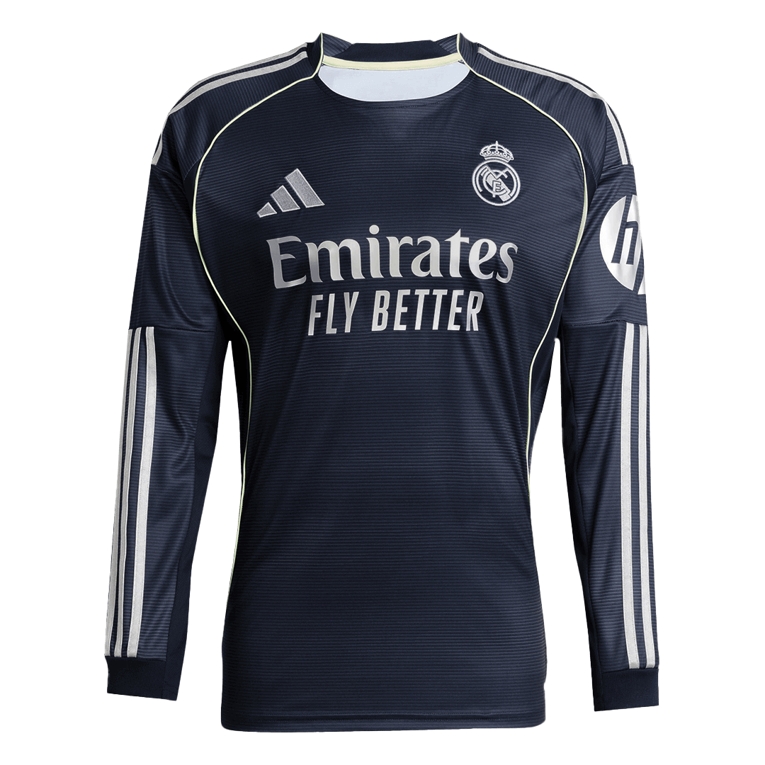 Real Madrid Long Sleeve Away Soccer Jersey 2025/26