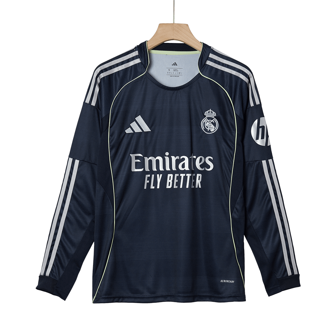 Real Madrid Long Sleeve Away Soccer Jersey 2025/26