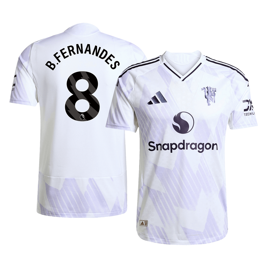 Manchester United B.FERNANDES #8 Away Soccer Jersey Authentic 2025/26