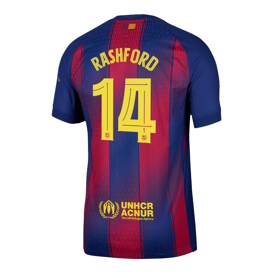 Barcelona RASHFORD #14 Home Soccer Jersey Authentic 2025/26 - UCL Edition