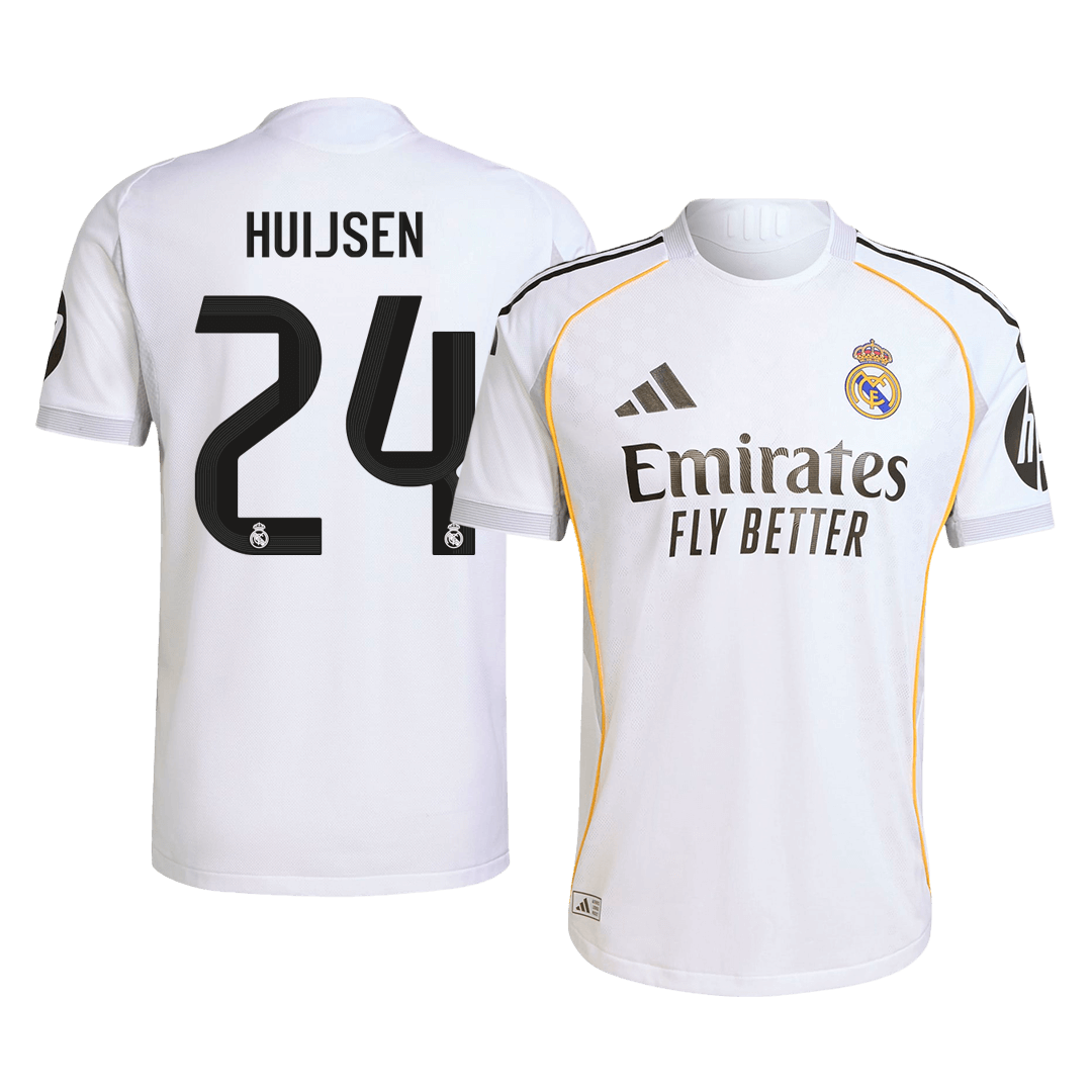 Real Madrid HUIJSEN #24 Home Soccer Jersey Authentic 2025/26