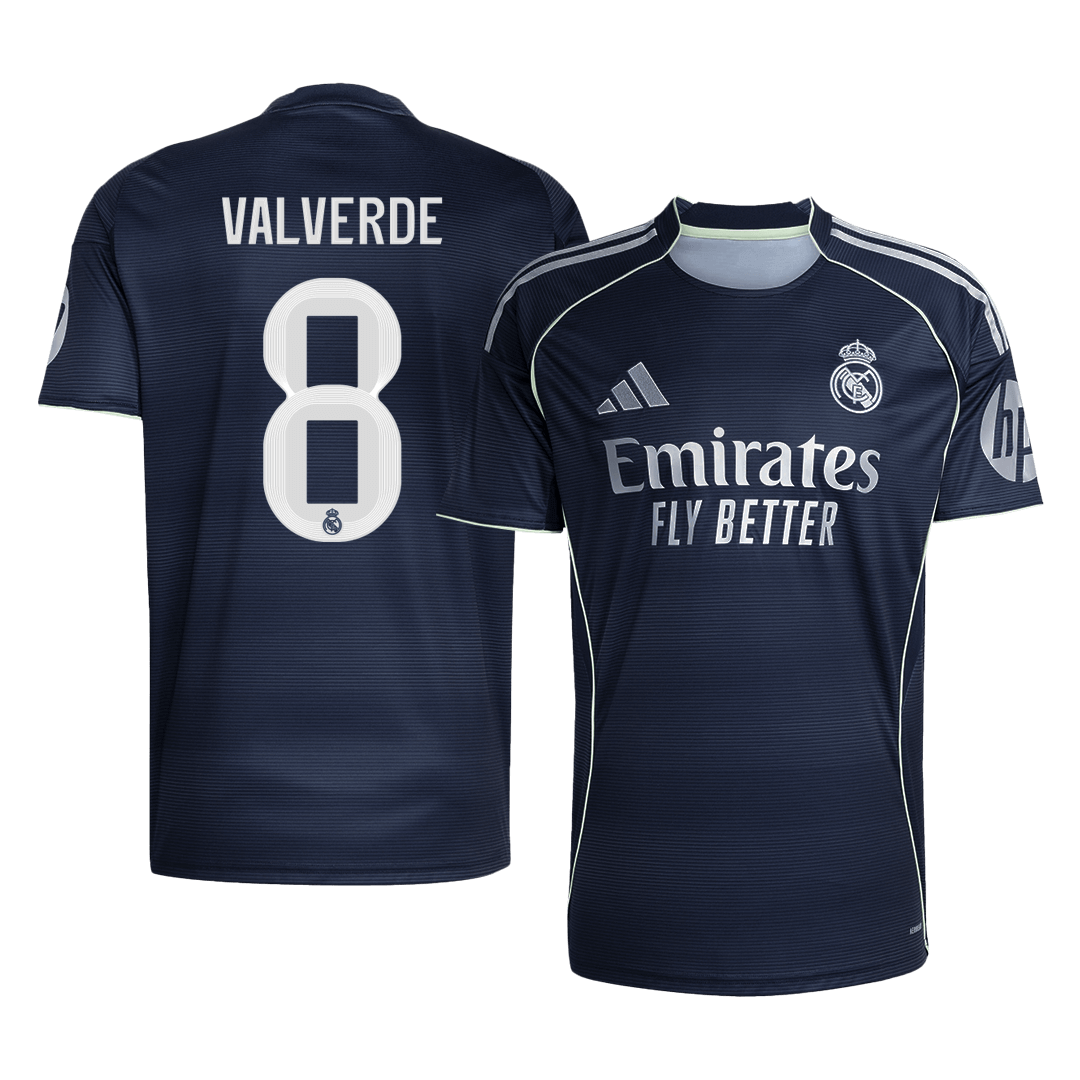 Real Madrid VALVERDE #8 Away Soccer Jersey 2025/26