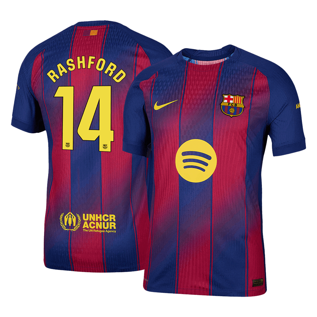 Barcelona RASHFORD #14 Home Soccer Jersey Authentic 2025/26