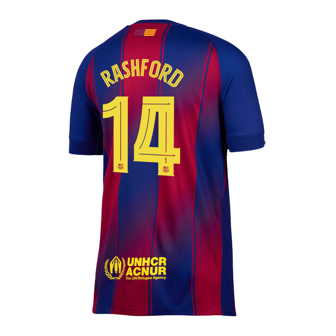Barcelona RASHFORD #14 Home Soccer Jersey 2025/26 - UCL Edition