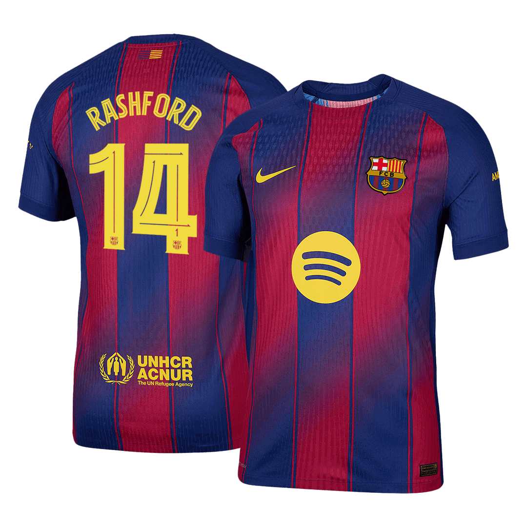 Barcelona RASHFORD #14 Home Soccer Jersey Authentic 2025/26 - UCL Edition