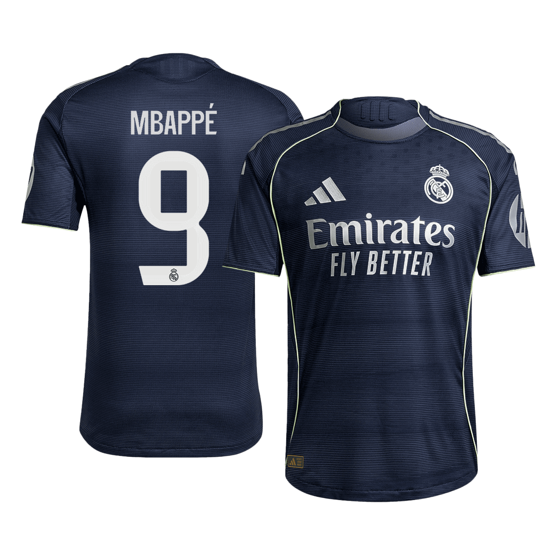 Real Madrid MBAPPÉ #9 Away Soccer Jersey Authentic 2025/26