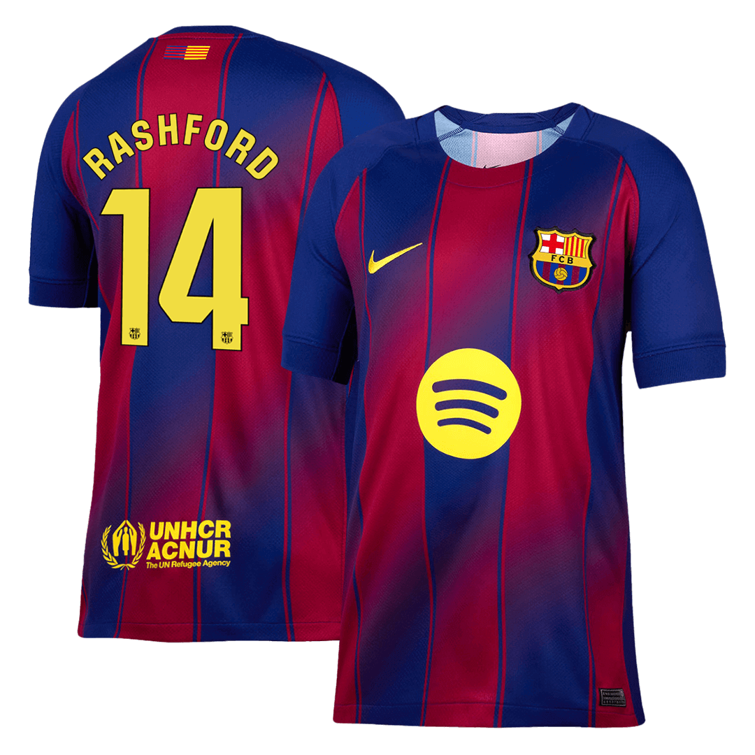 Barcelona RASHFORD #14 Home Soccer Jersey 2025/26