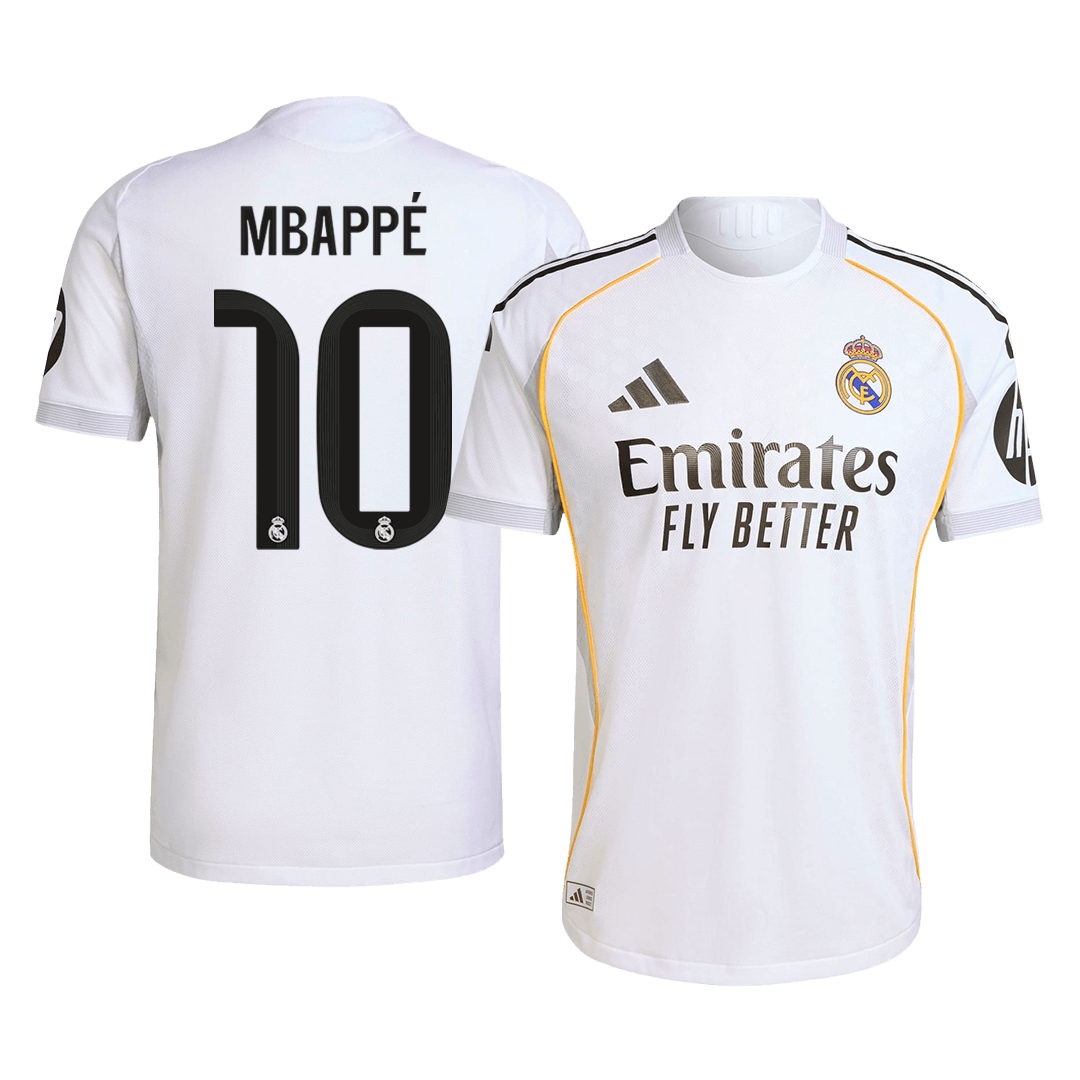 Real Madrid MBAPPÉ #10 Home Soccer Jersey Authentic 2025/26