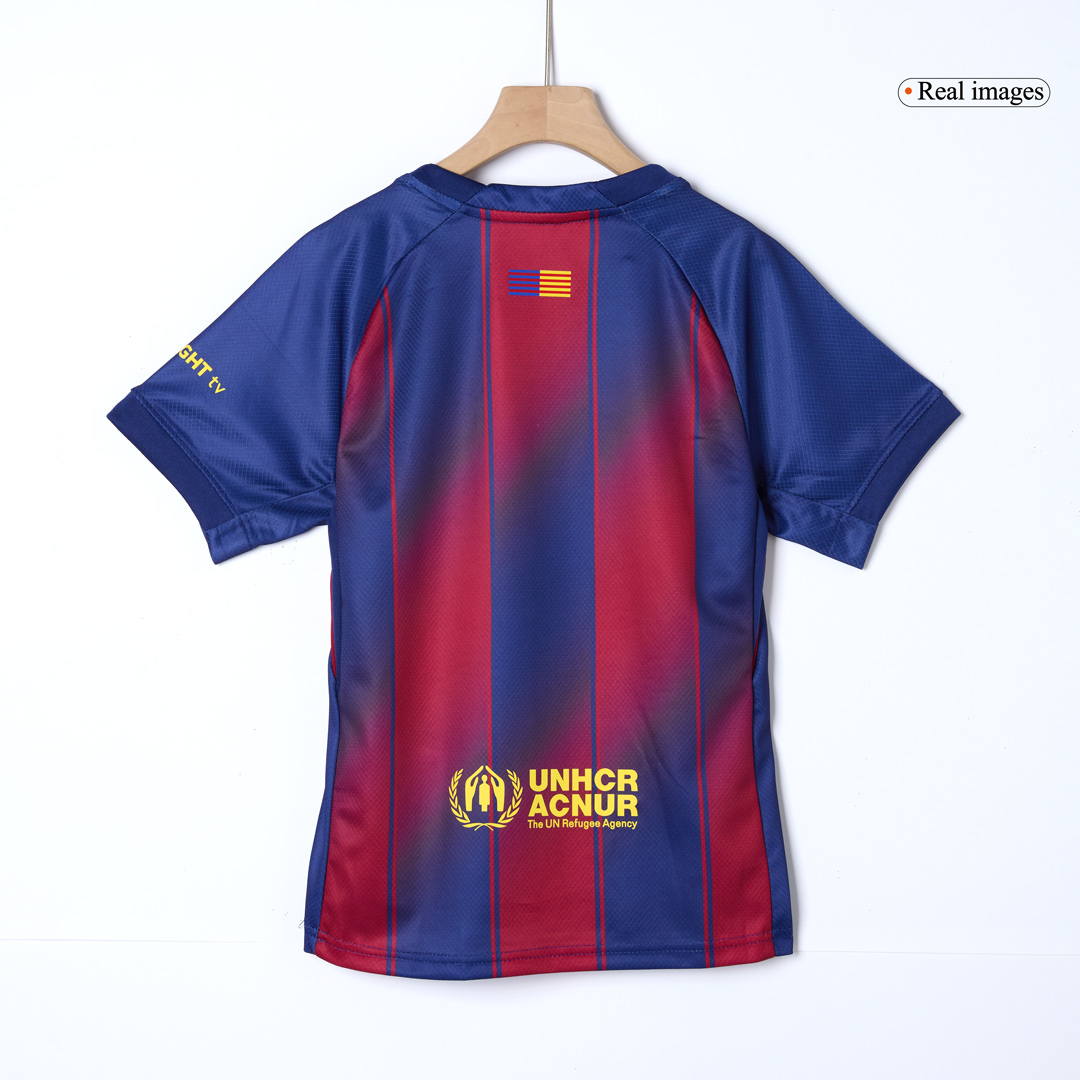 Barcelona Home Soccer Jersey Kit 2025/26 Kids(Jersey+Shorts)