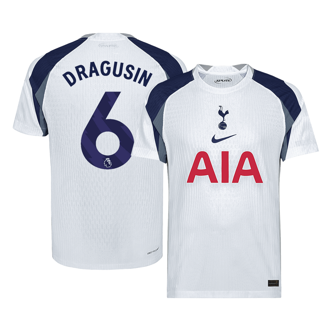 Tottenham Hotspur DRAGUSIN #6 Home Soccer Jersey Authentic 2025/26