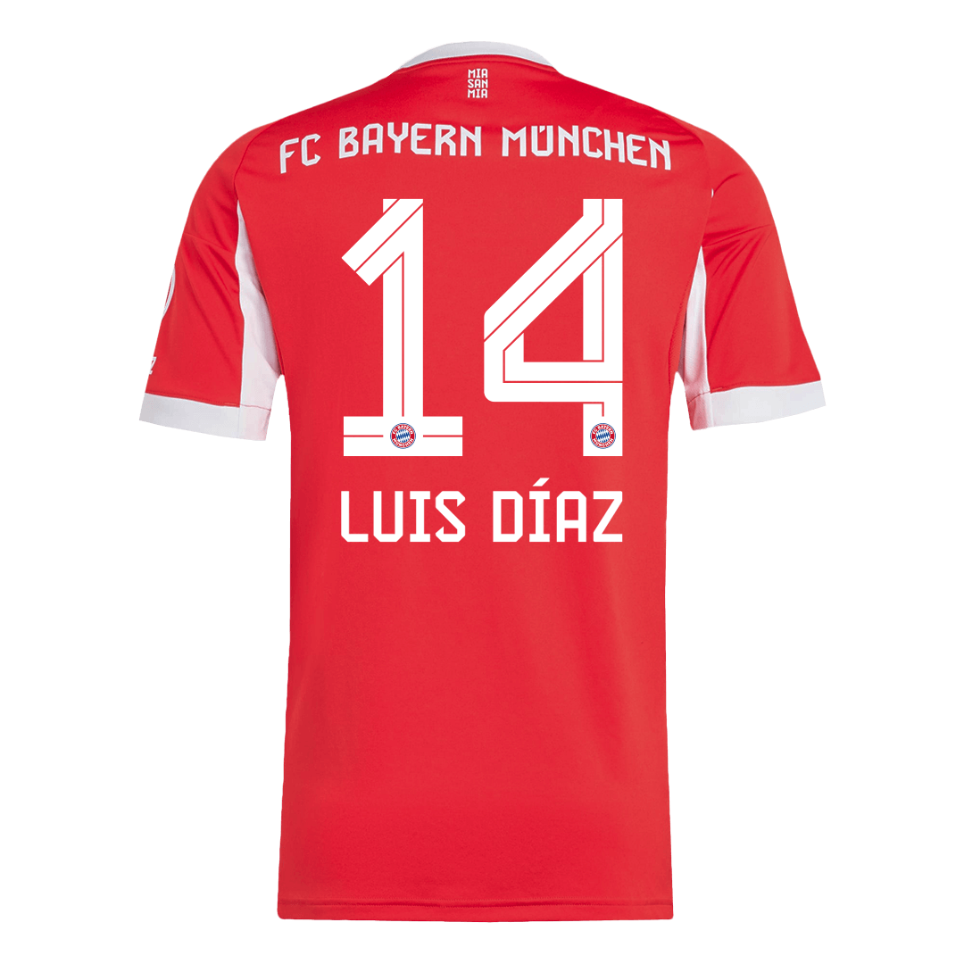 Bayern Munich LUIS DÍAZ #14 Home Soccer Jersey 2025/26