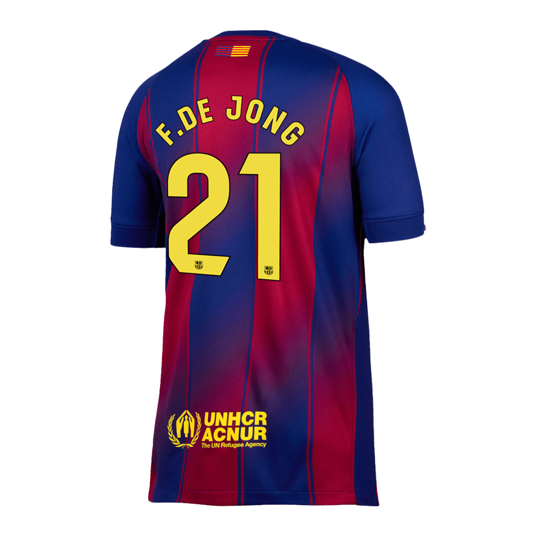 Barcelona F.DE JONG #21 Home Soccer Jersey 2025/26