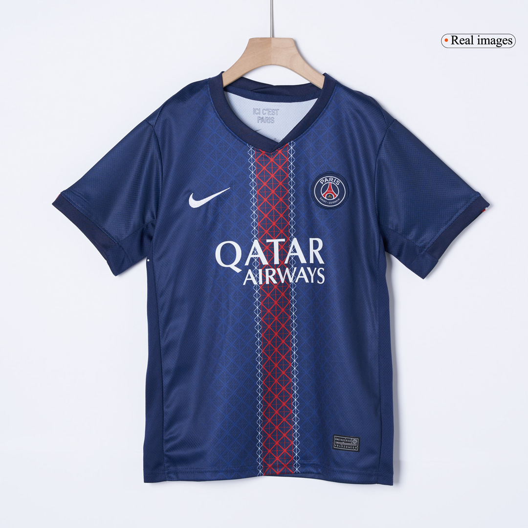 PSG Home Soccer Jersey Kit 2025/26 Kids(Jersey+Shorts)