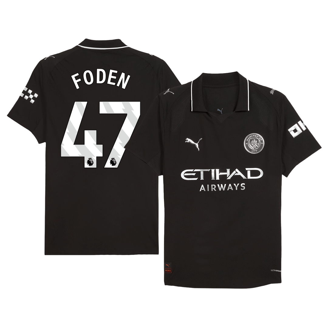 Manchester City FODEN #47 Away Soccer Jersey Authentic 2025/26