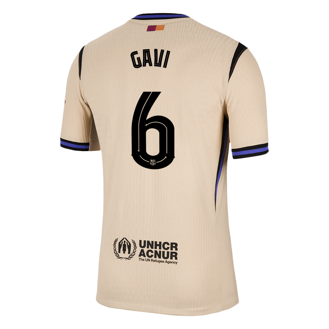 Barcelona GAVI #6 Away Soccer Jersey Authentic 2025/26 - UCL Edition