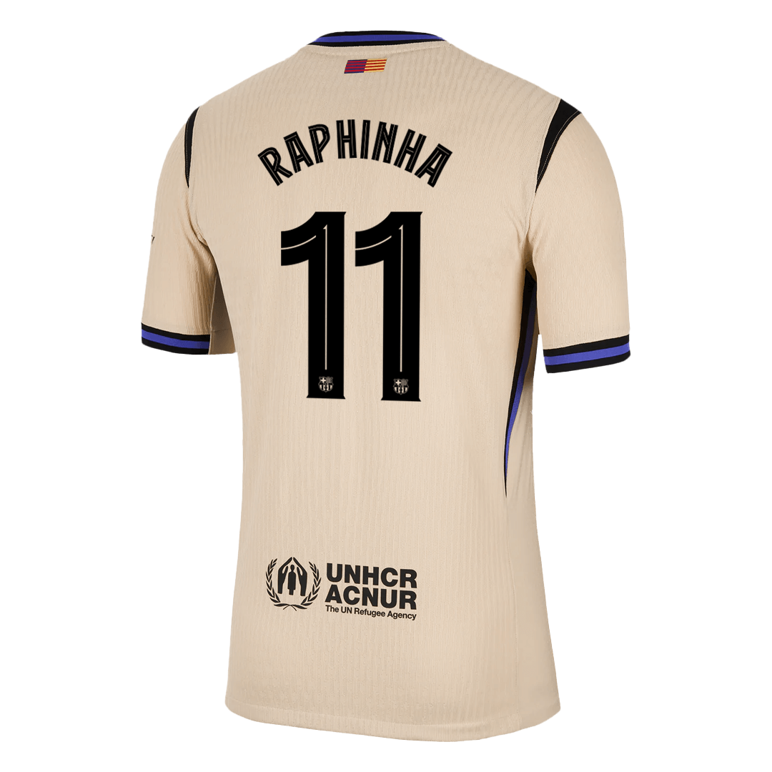 Barcelona RAPHINHA #11 Away Soccer Jersey Authentic 2025/26 - UCL Edition